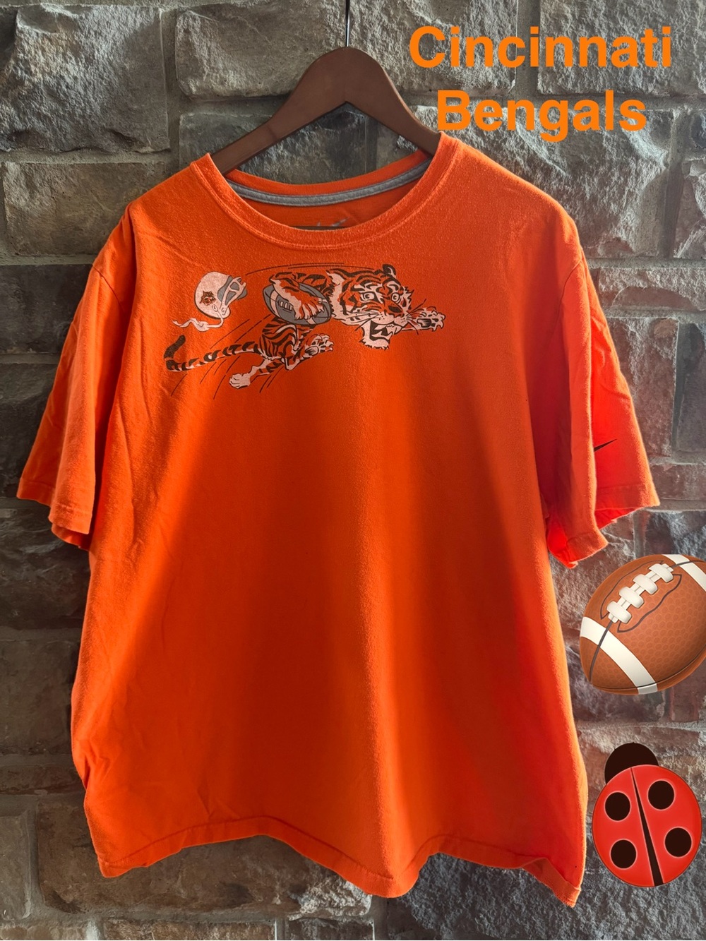 Cincinnati Bengals Orange Graphic Tee -XXL